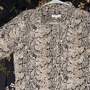 Equipment Snake Skin signature silk shirt